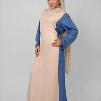 Naila Beige & Blue Dress