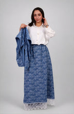 Naila Denim Blue Linen Skirt